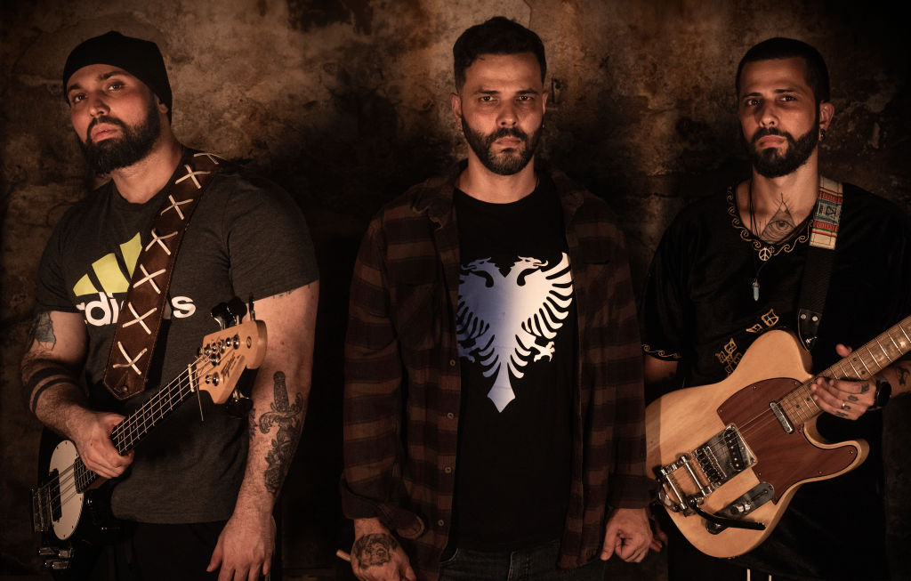 Members of Bad Request Band - Photo promo from Machines album